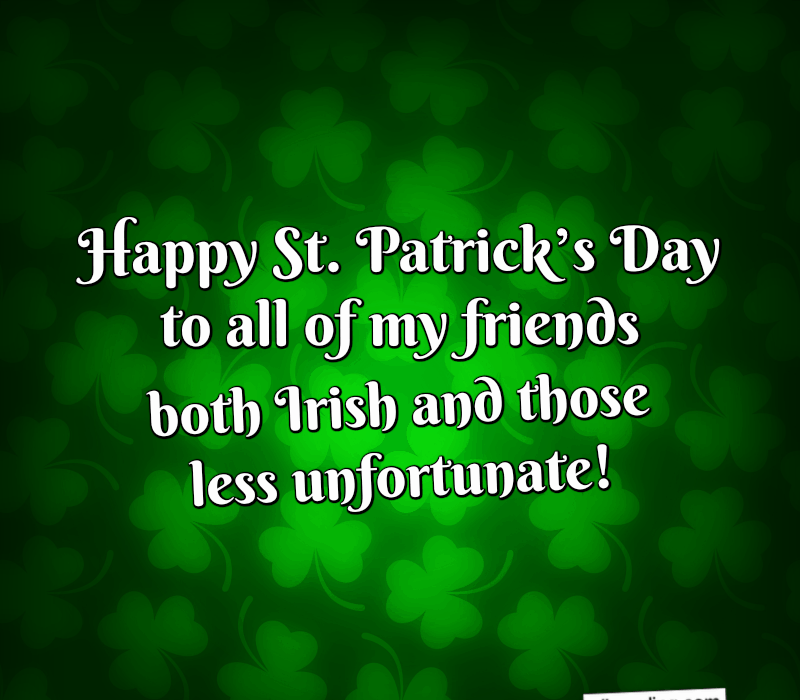 Szczęśliwy św. Patryk's Day to all my friends... both Irish and those less unfortunate!