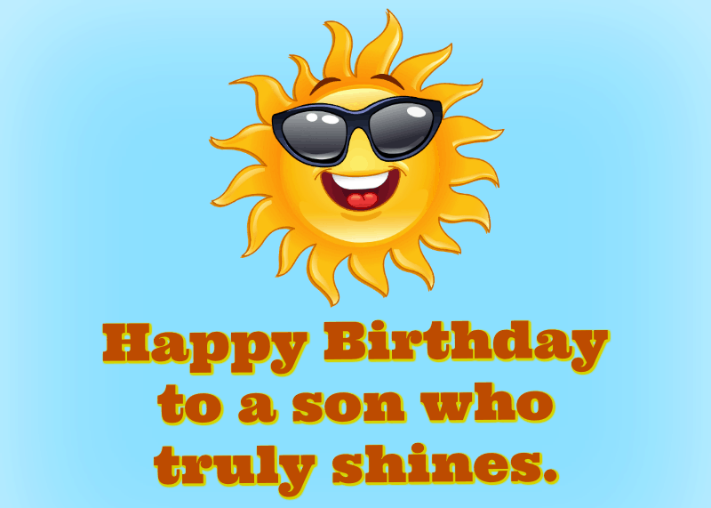   Joyeux anniversaire à un fils qui brille vraiment.