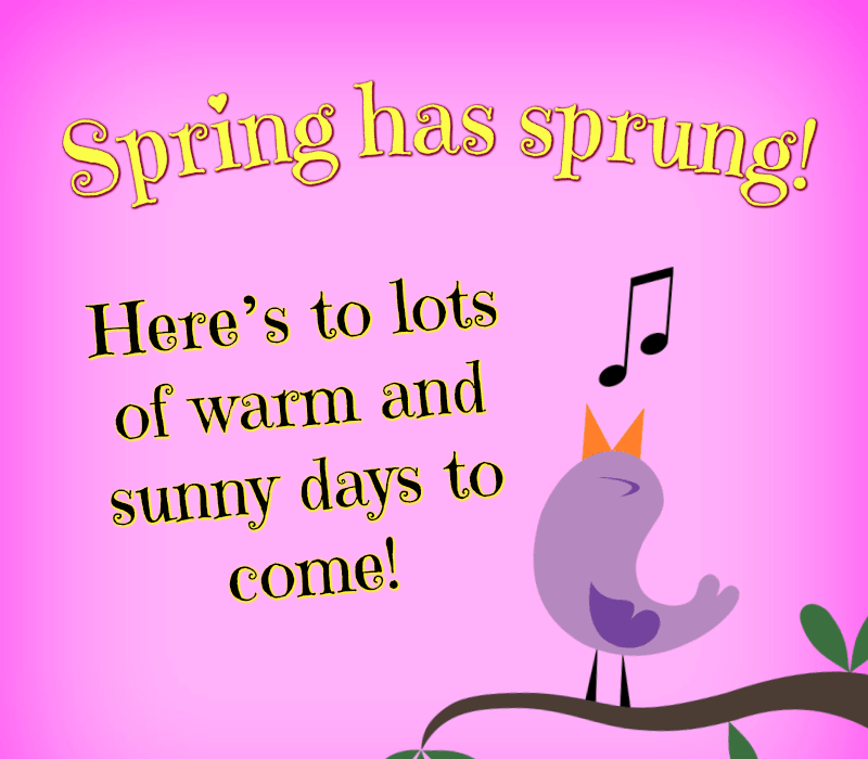   Våren har sprungit! Här's to lots of warm and sunny days to come!