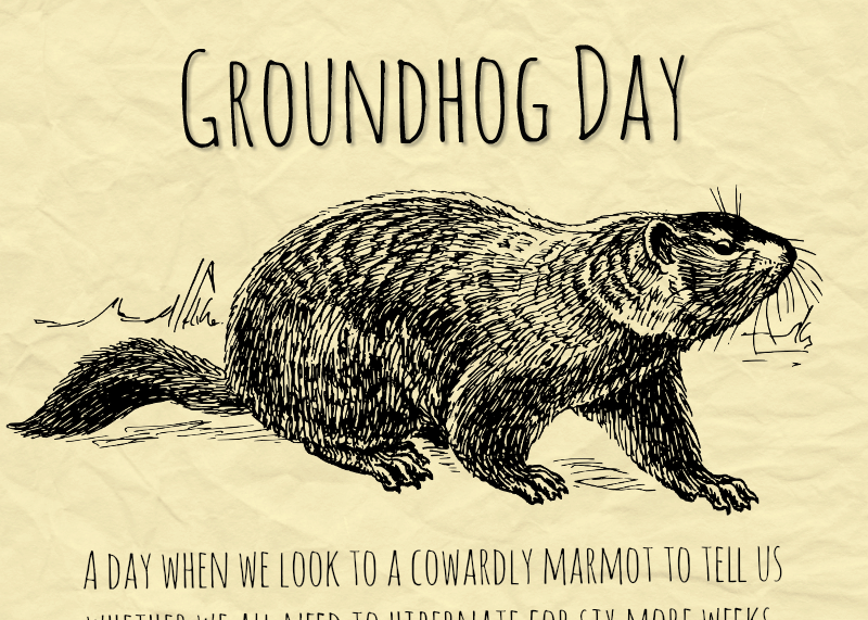 Dia da Marmota: Um dia em que procuramos uma marmota covarde para nos dizer se todos precisamos hibernar por mais seis semanas.