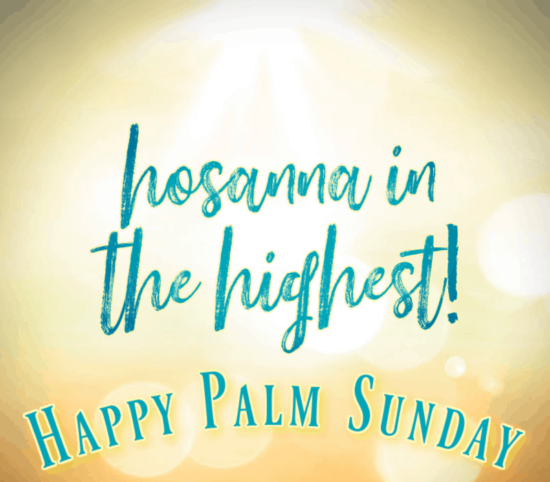 Hosanna au plus haut ! Bon dimanche des Rameaux à tous !