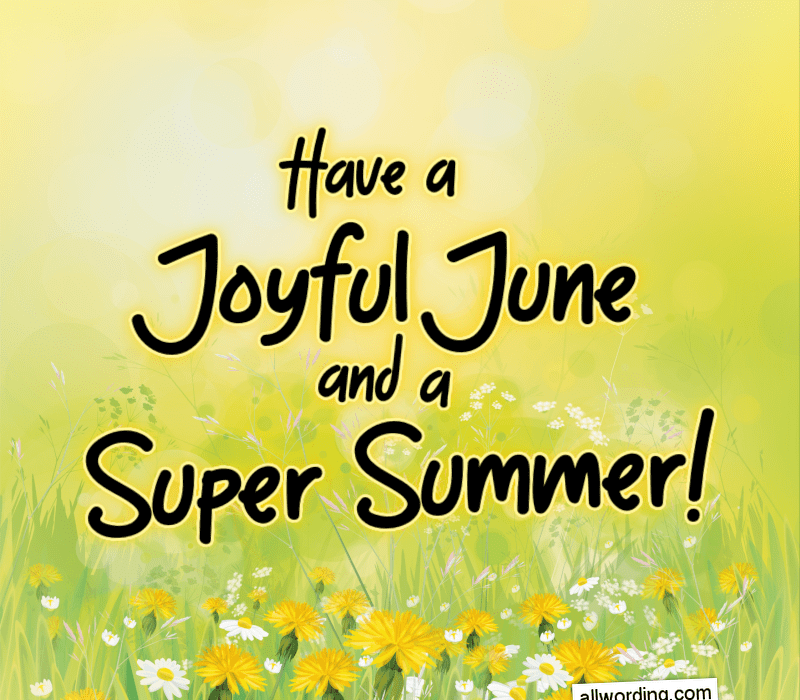 Passez un joyeux mois de juin et un super été !