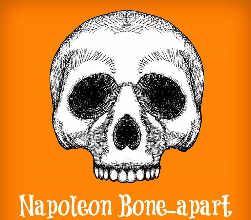  Napoleon Bone-apart (morsomt skjelettnavn for Halloween)
