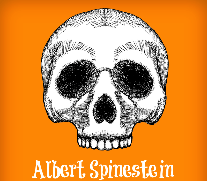  Albert Spinestein (morsomt skjelettnavn for Halloween)