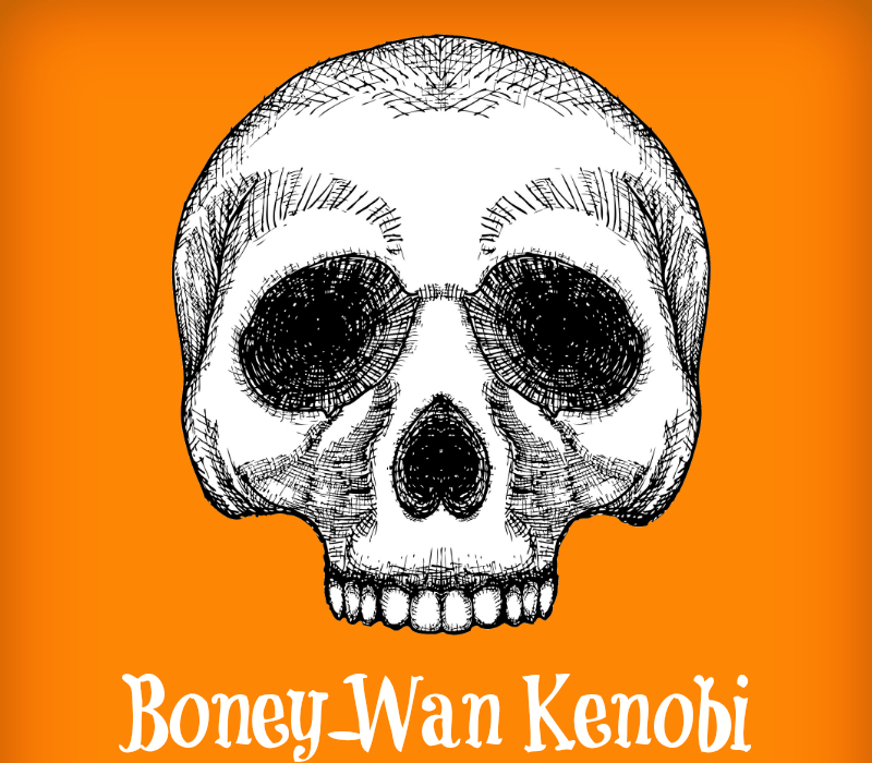 Boney-Wan Kenobi (morsomt skjelettnavn for Halloween)