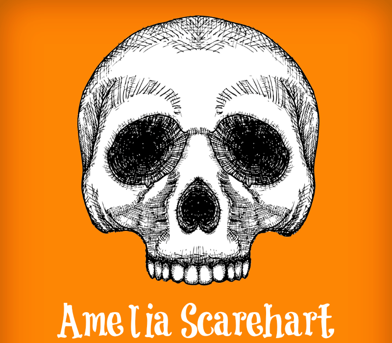  Amelia Scarehart (morsomt skjelettnavn for Halloween)