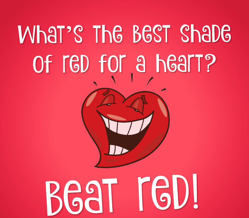   Какво's the best shade of red for a heart? Beat red!